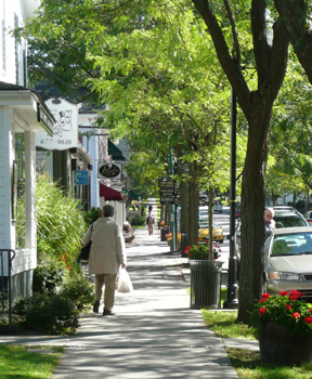 Tree lined street - walkable communities