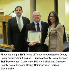 Michael Soltish of Social Services receives statewide award