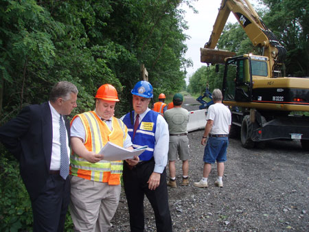 County Executive Steinhaus Reviews Signage Locations Along the Future Dutchess Rail Trail - photo 1